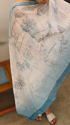 Blue and cream blended linen suit