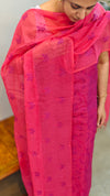 Dark Pink cotton silk suit