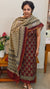 Maroon and beige chanderi salwar suit