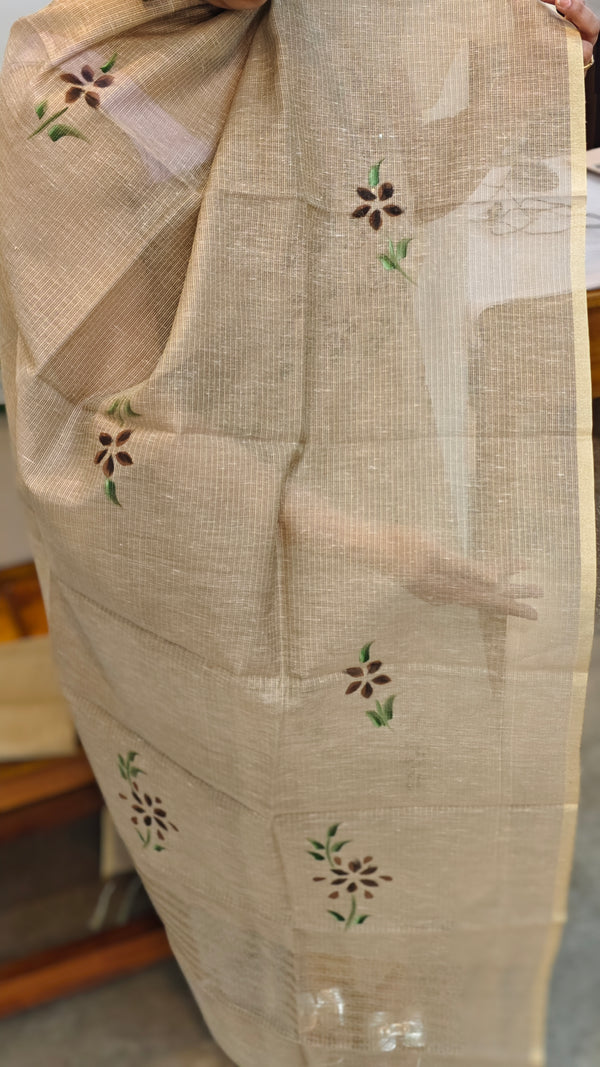 Beige tissue kota painted suit