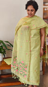 Lime Green Jamdani Suit - DL73A