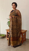 Brown and beige kota silk saree - KTS3