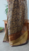 Brown and beige kota silk saree - KTS3