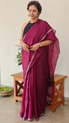 Wine printed kota silk saree - KTS3