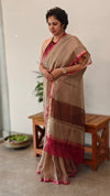 Dark beige kota silk saree - KTS3