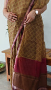 Mehandi green kota silk saree - KTS3