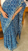 Indigo kota silk saree - A2 - KTS3