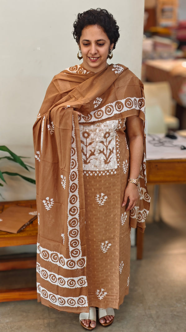 Saddle Brown cotton suit