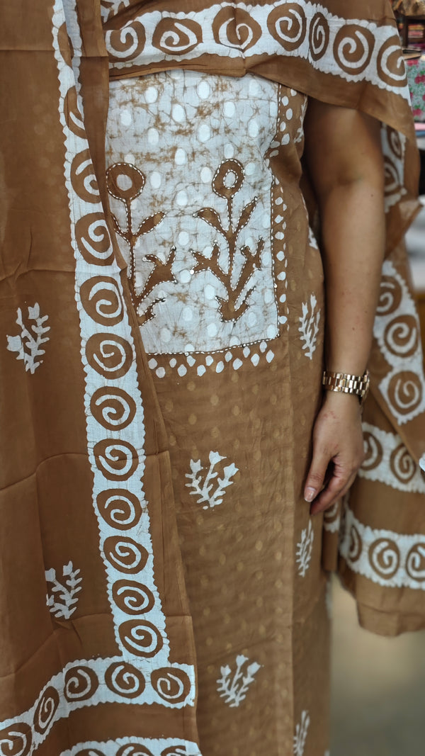 Saddle Brown cotton suit