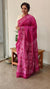 Dark pink tussar jamdani saree - ZE38