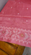 Light peach tussar jamdani saree - ZE38
