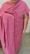 Punch pink muslin salwar suit