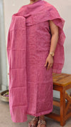 Punch pink muslin salwar suit