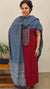 Maroonand Blue cotton salwar suit
