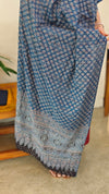 Maroonand Blue cotton salwar suit