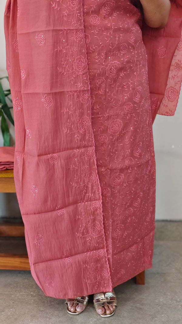 Blush pink muslin salwar suit