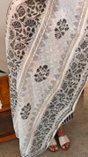 Off white and Black cotton suit