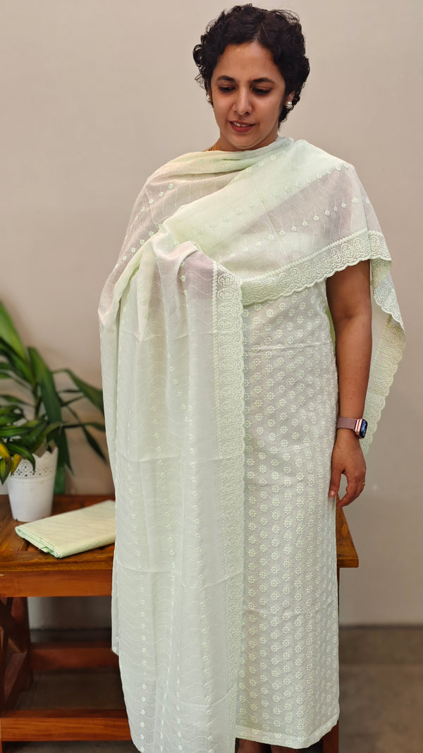 Light green cotton suit