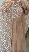 Nude Peach Tissue Organza suit - B904