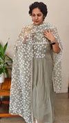 Basil Green Tissue Organza suit - B904