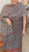 Grey and Black Kota doria salwar suit - GD331