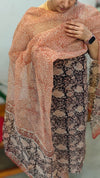 Black and brick red Kota doria salwar suit - GD331