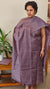 Plum purple viscose tussar suit