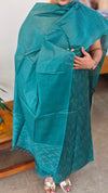 Peacock Green vicose tussar silk suit