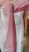 Off white and Mauve Blended Linen suit