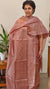 Rosy brown tussar silk suit