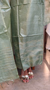 3300 Sage green tussar silk suit - 1