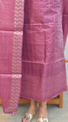 3300 - Wine tussar silk suit