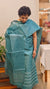 3300 - Peacock blue tussar silk suit - 1