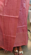 3300 Blush pink tussar silk suit - 3
