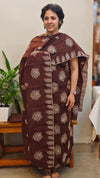 Coffee brown muslin salwar suit - HT49