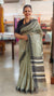 Light grey Linen silk saree - DR42