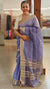 Dark Lavender Linen silk saree - DR42