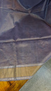 Dark Lavender Linen silk saree - DR42