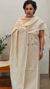 Light Beige Moonga tussar silk suit
