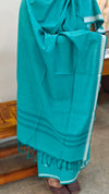Teal green Handloom cotton suit