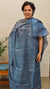 Agean Blue tussar silk suit