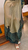 Green and Beige chanderi suit