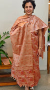 Nude peach Blended tussar suit