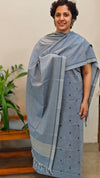 Bluish grey handloom cotton suit