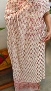 Off white printed cotton sut