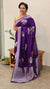 Deep Violet Banarasi Silk Saree - BLM8