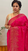 Rani Pink banarasi silk saree - BLM8