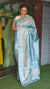 Powder blue Embroidered Tussar silk saree - GF3A