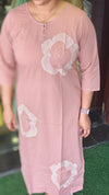 Blush pink cotton 2 piece kurti set