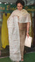 Brown and cream embroidered tussar silk suit
